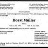 Mueller Horst 1940-2000 Todesanzeige